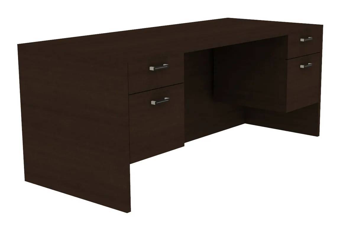 Double Suspended Pedestal Desk
