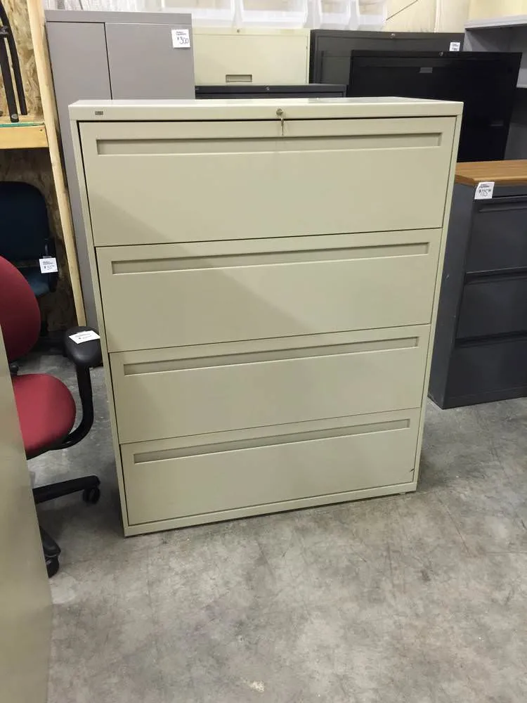 Locking 4 Drawer Lateral HON Filing Cabinet