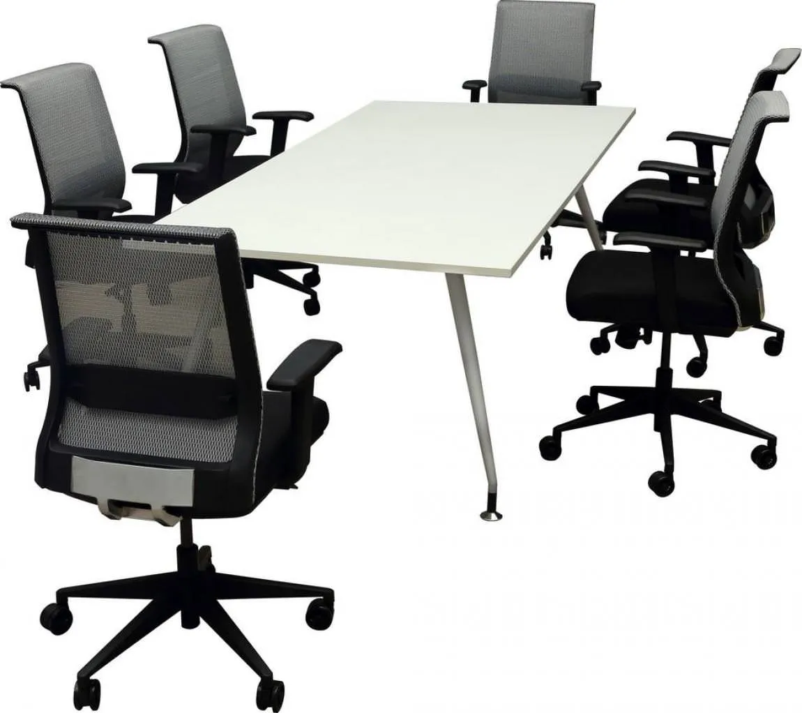 Contemporary Conference Table and Chairs Set