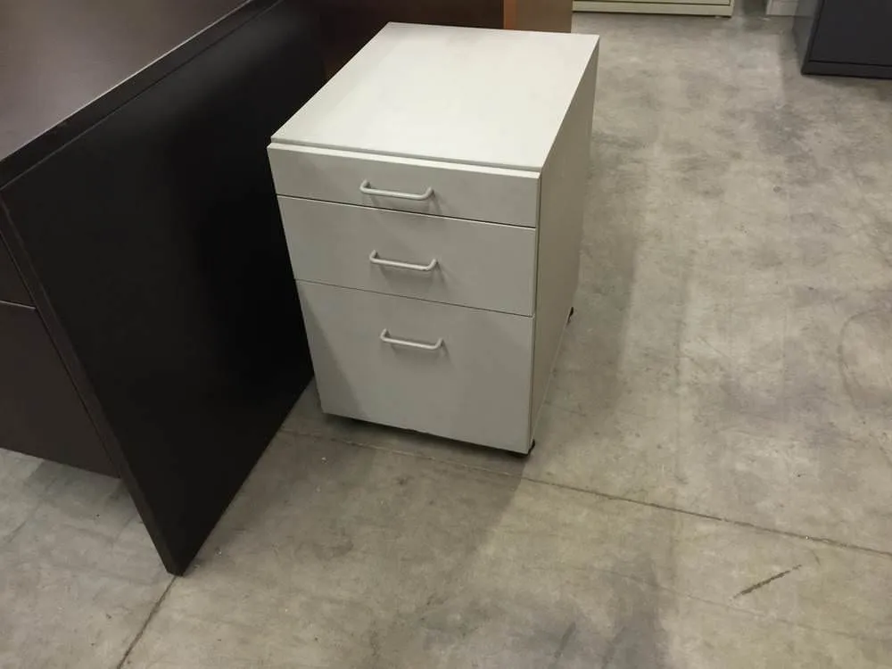 Gray Rolling Pedestal File Cabinet 