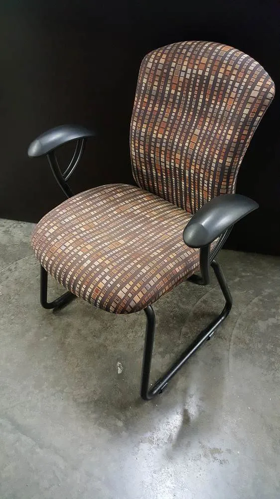 Fabric Guest Chair Metal Sled Frame