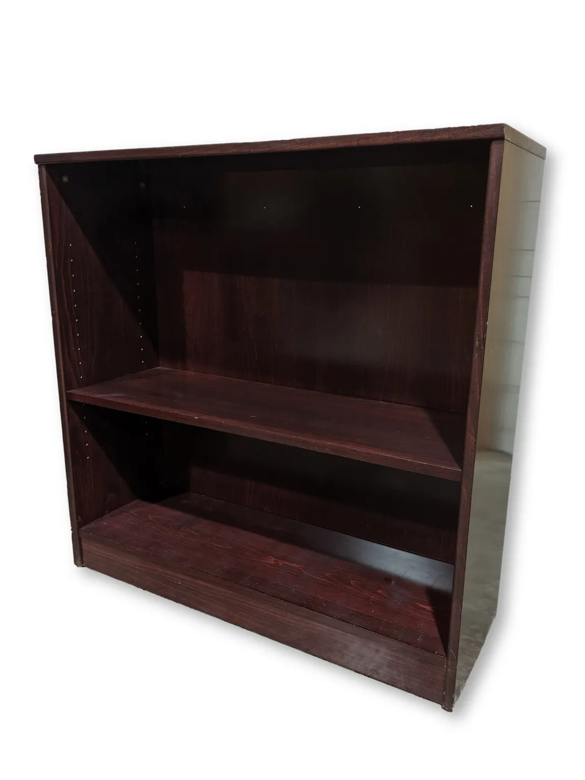 Small Mahogany Laminate Bookshelf â€“ 36 Inch Wide