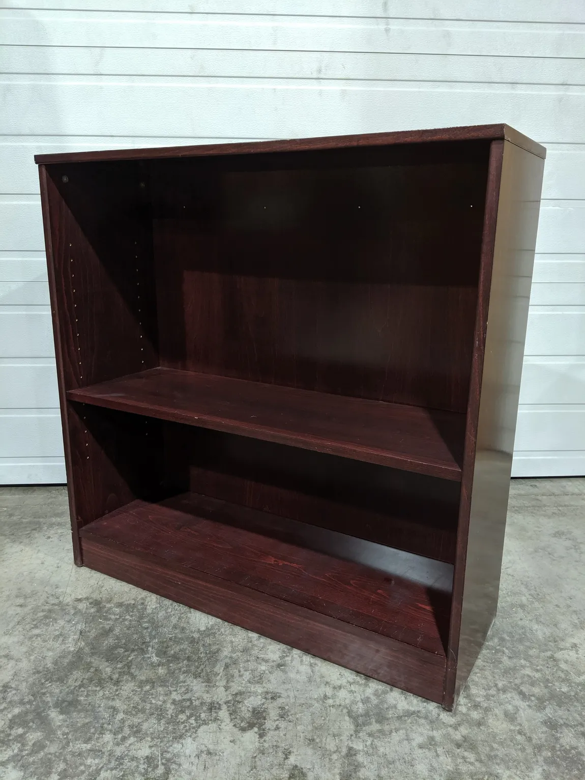 Small Mahogany Laminate Bookshelf â€“ 36 Inch Wide