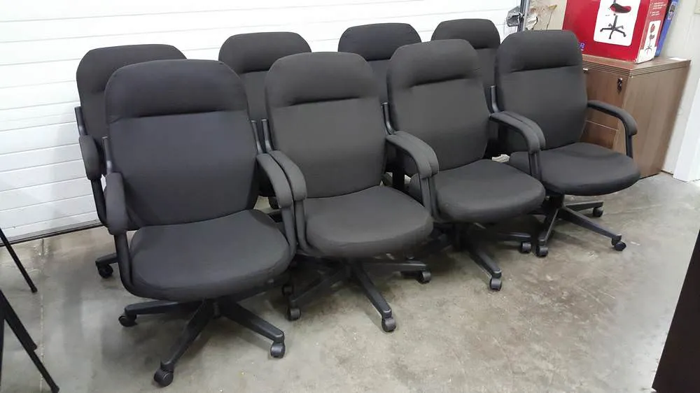 Black Fabric Executive Rolling Office Chair