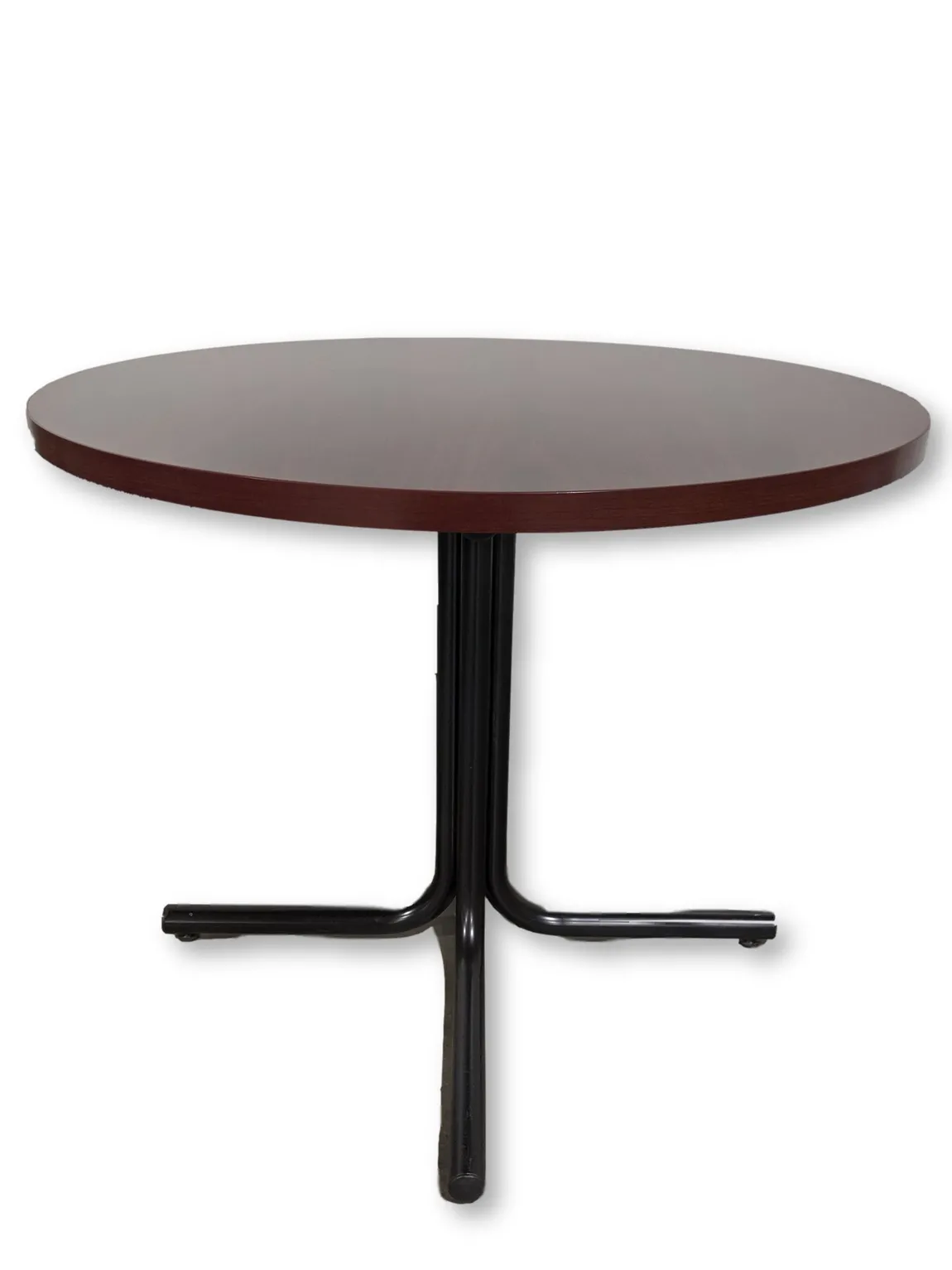 35.5â€ Round Mahogany Laminate Conference Meeting Table