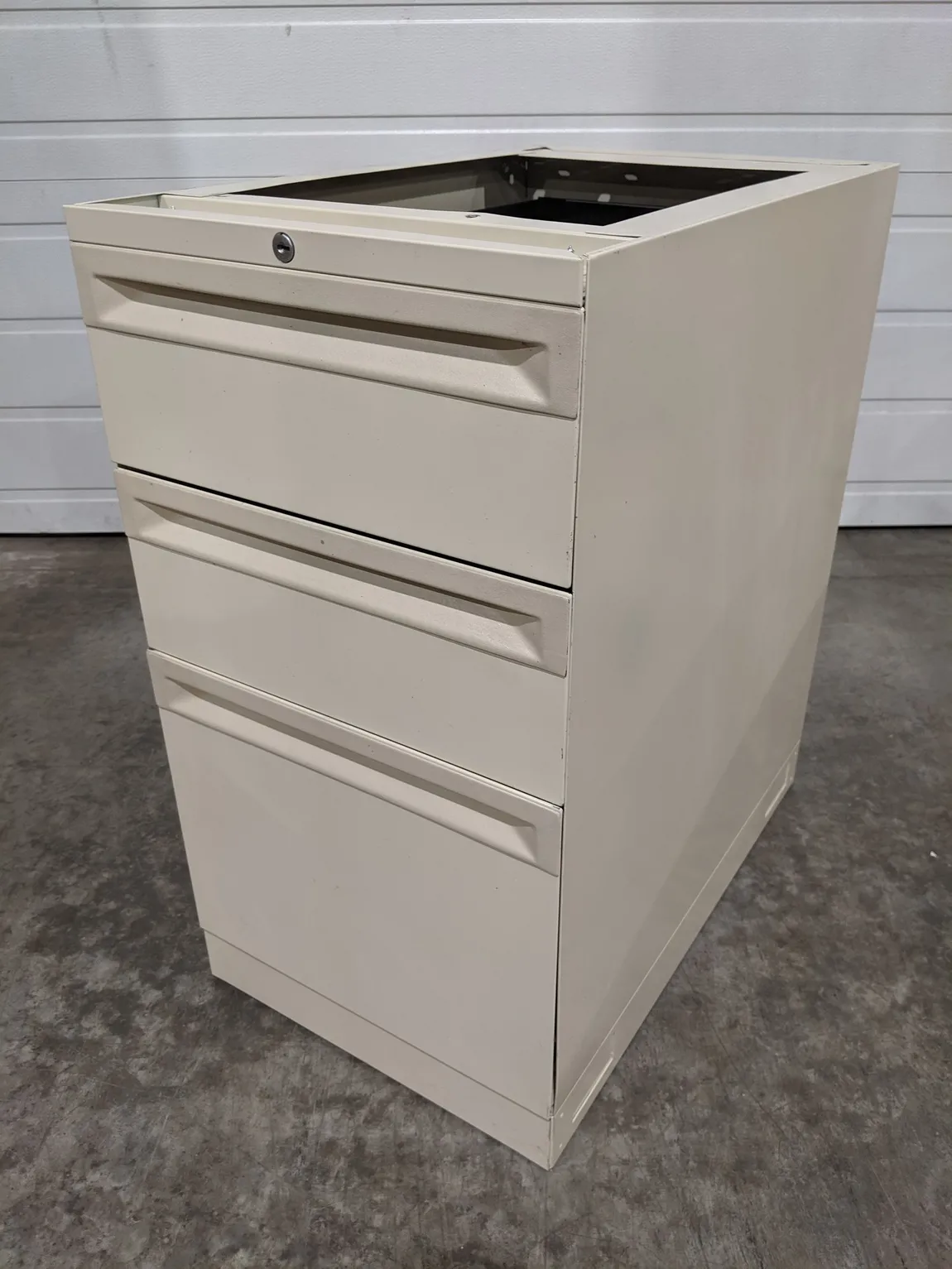 Beige Box/Box/File Pedestal Drawers without Top