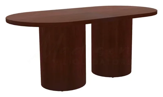 small racetrack conference table with drum base 13