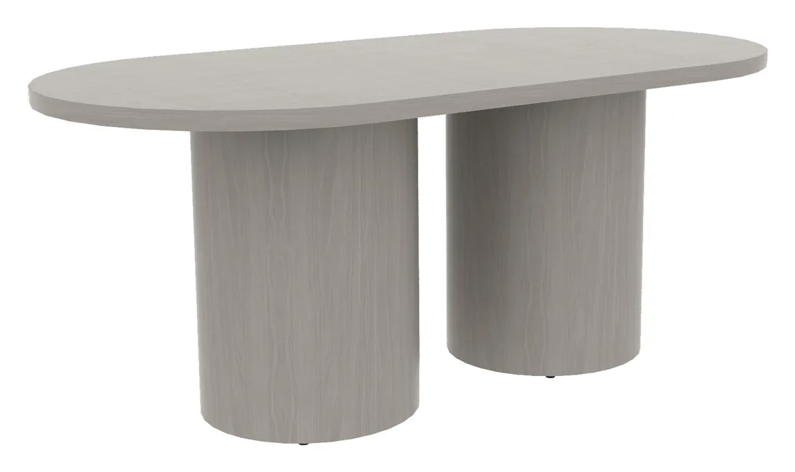 small racetrack conference table with drum base 20