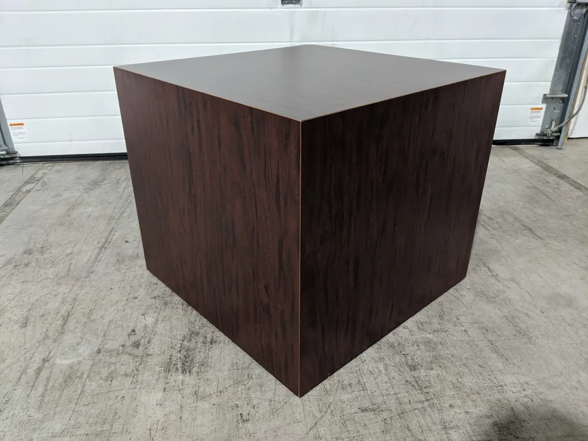 Mahogany Laminate End Table â€“ 24 Inch Wide
