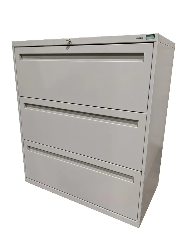 Putty Hon 3 Drawer Lateral Filing Cabinet â€“ 36 Inch Wide