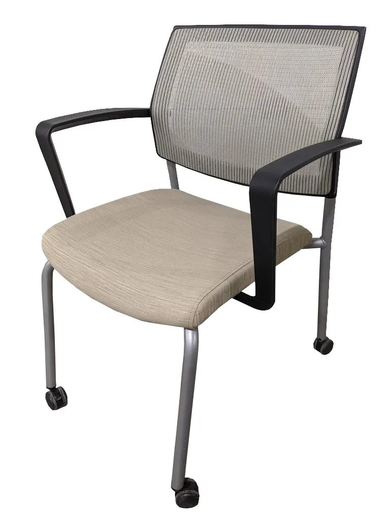 SitOnIt Mesh Back Rolling Guest Chairs