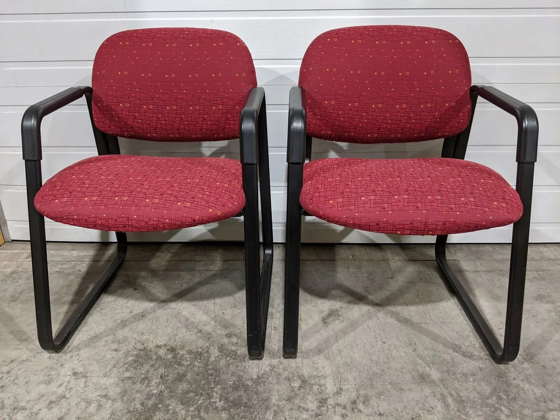 Hon Red Fabric Guest Chairs