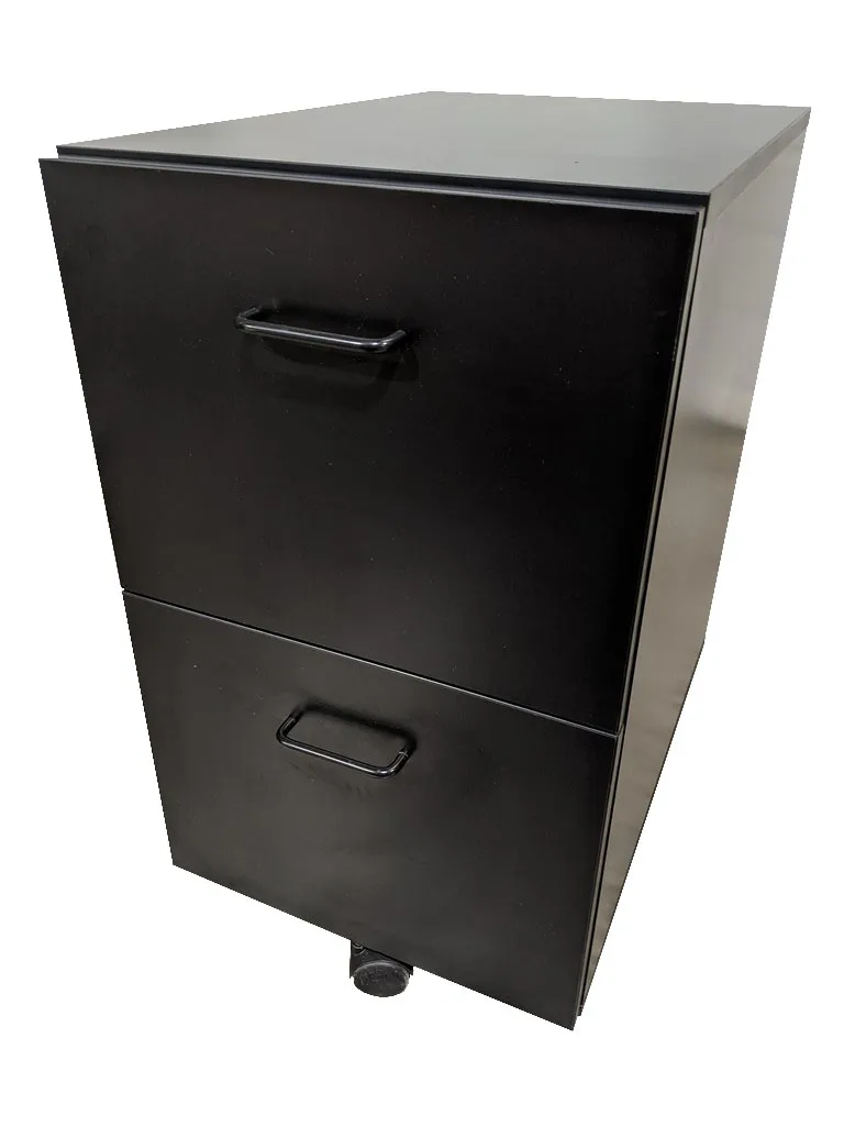 Black Rolling File/File Pedestal Drawers