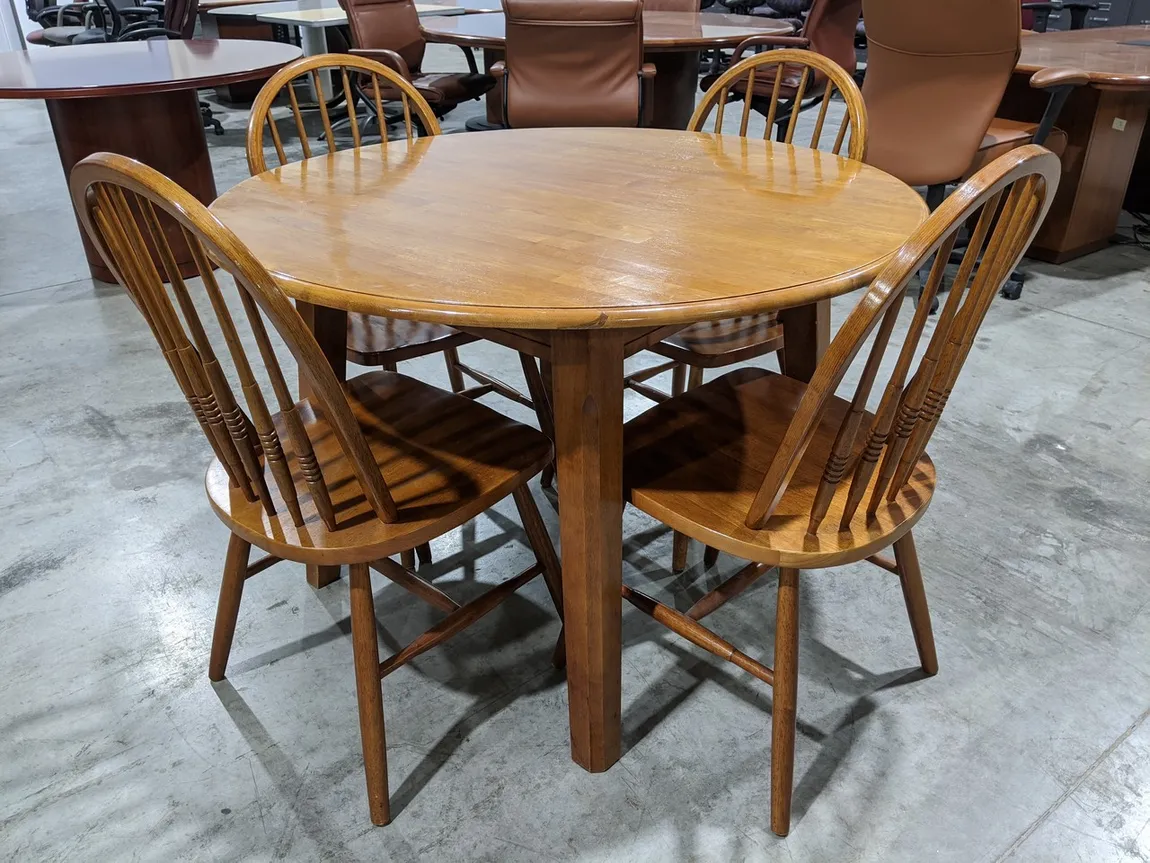 Solid Wood Table and Chairs Set