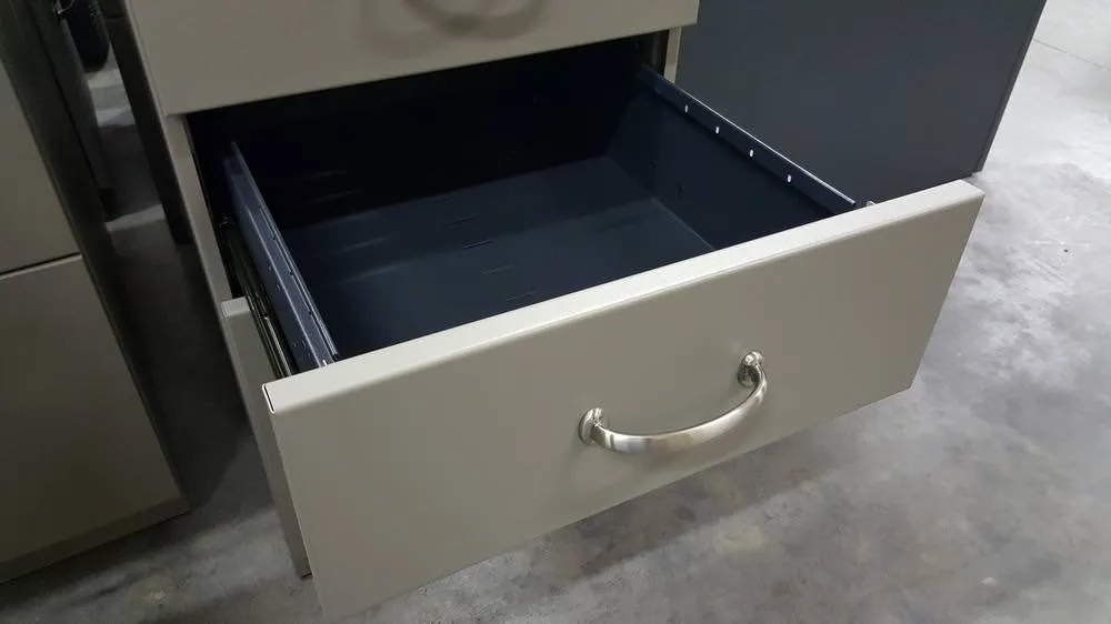 Matching Gray Desk Drawer Pedestal Set