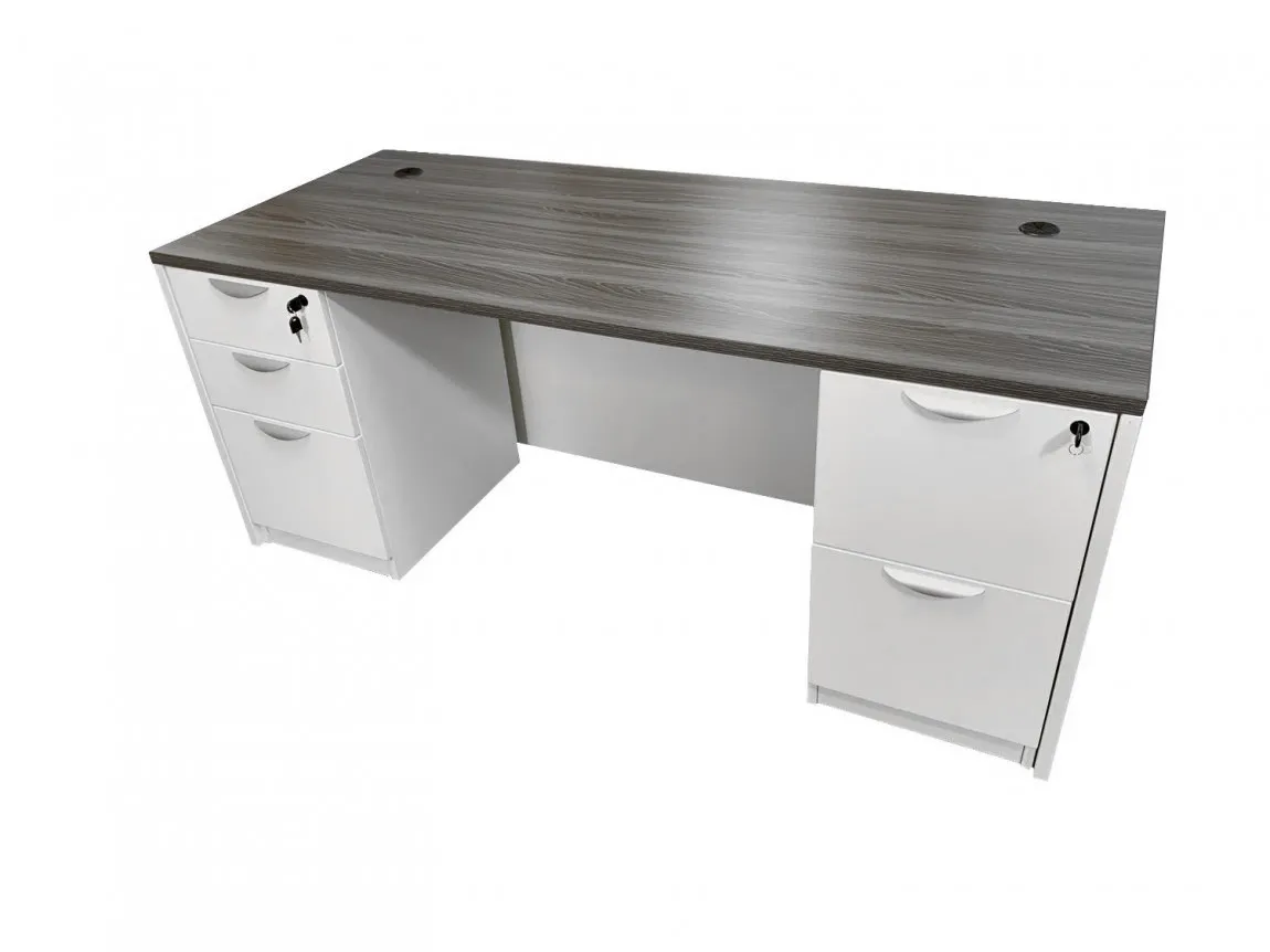 Modern Double Pedestal Desk