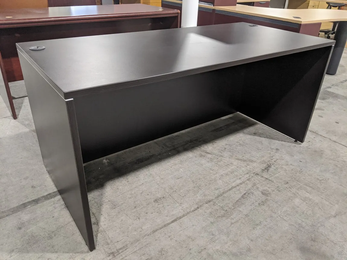 Dark Walnut Laminate Desk Shell