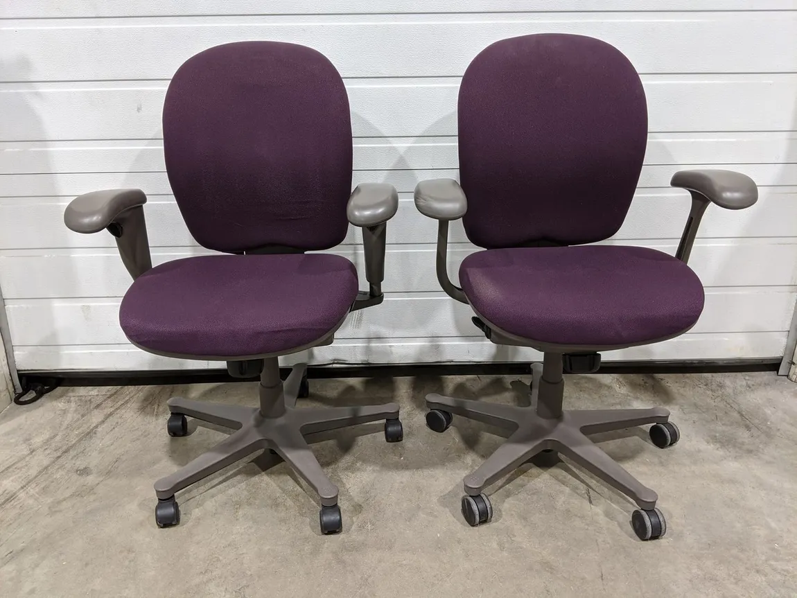 Purple Fabric Rolling Office Chairs