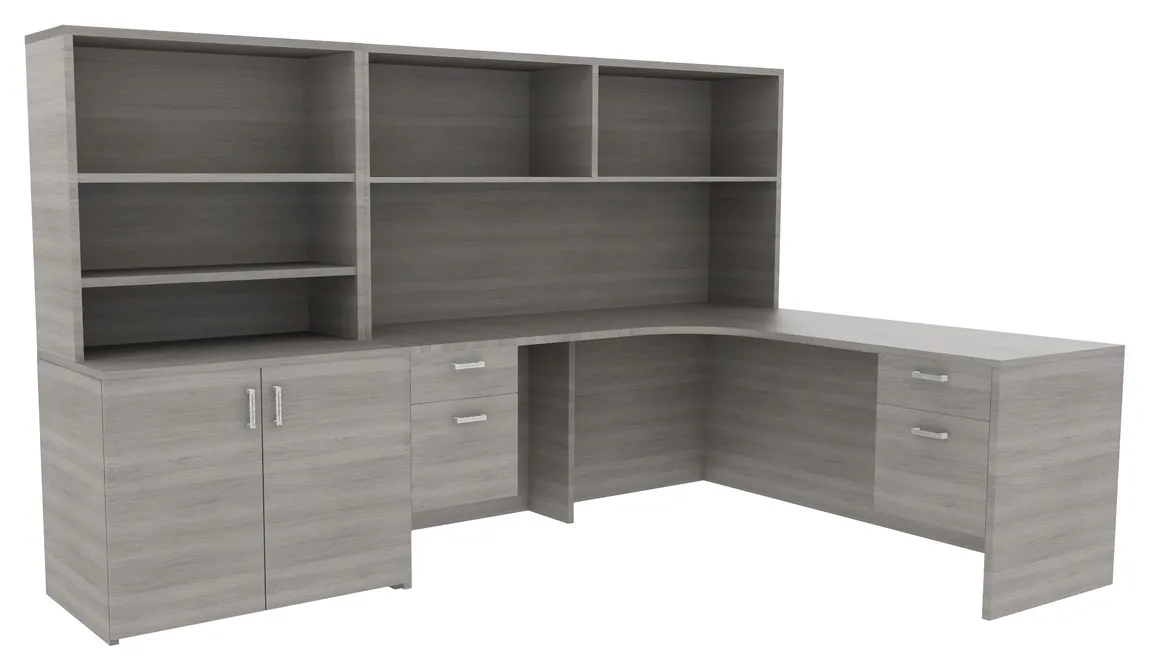 Corner Desk with Shelves