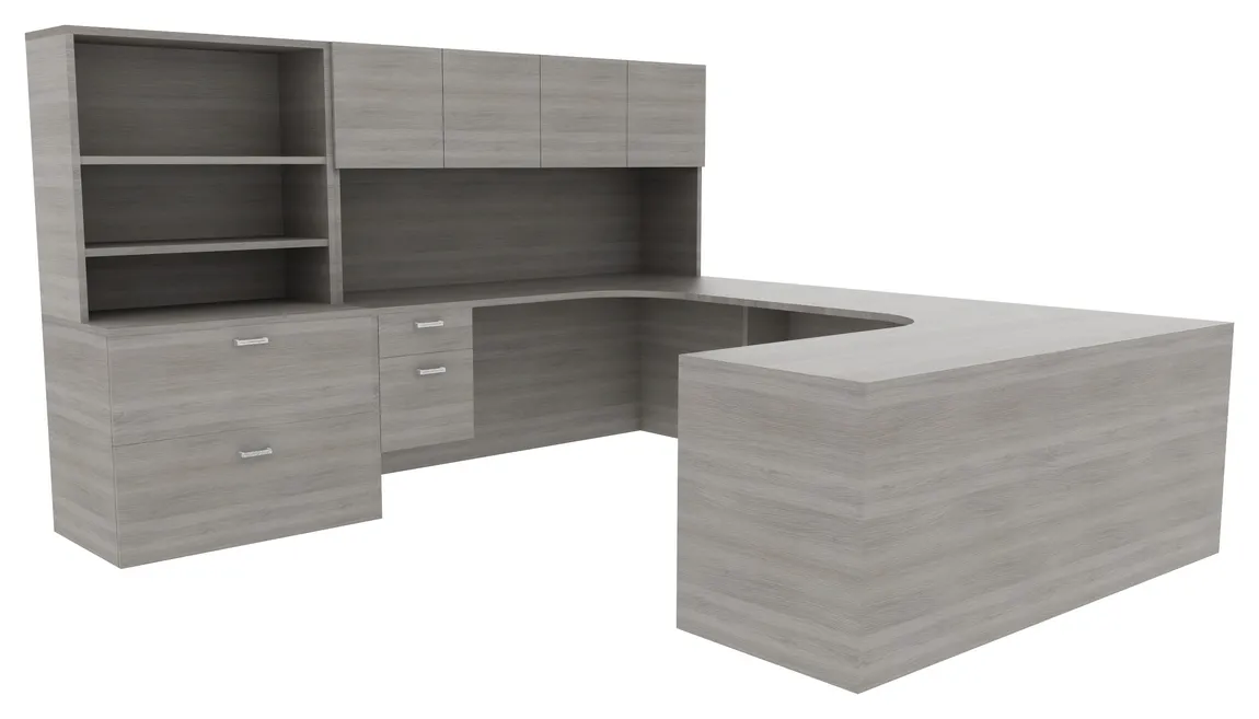 Desk with Storage Shelves