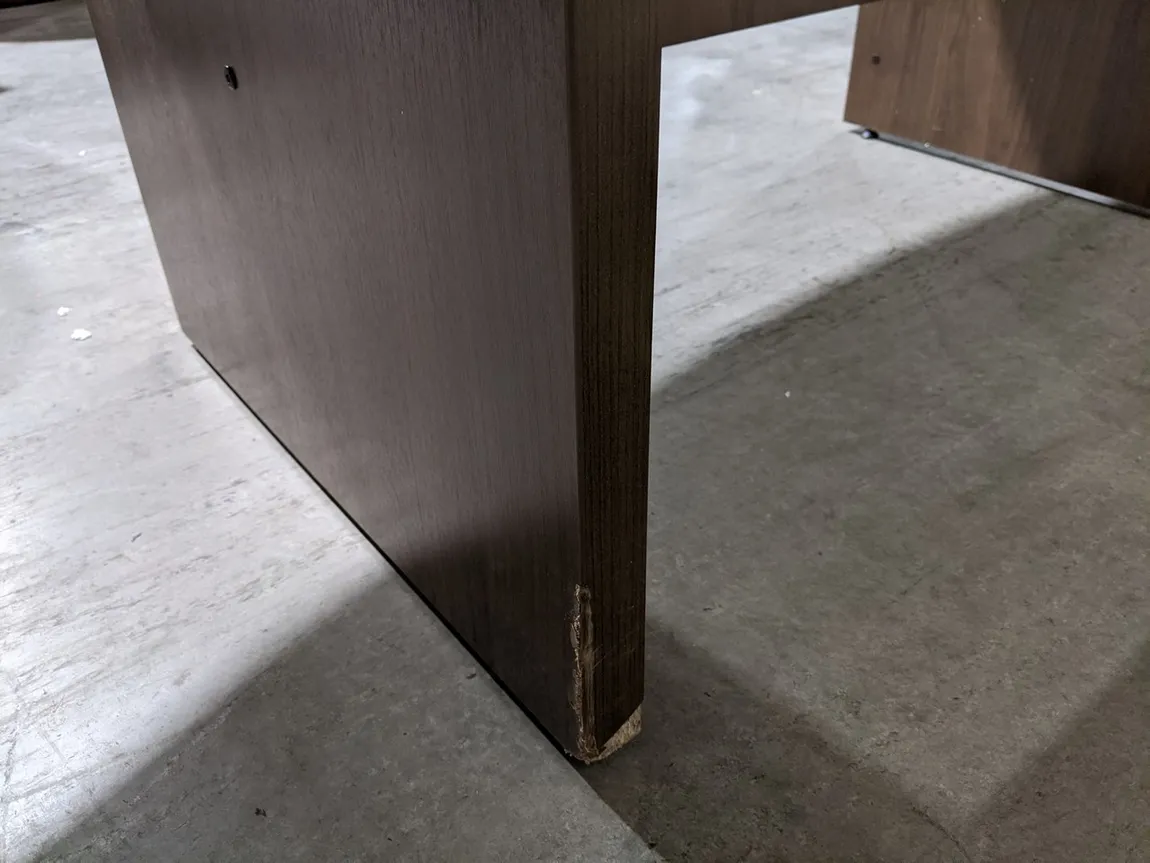 6 FT Modern Walnut Boat Shaped Conference Table