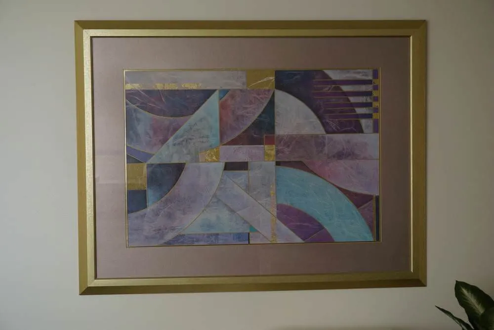 Matchting Gold Framed Print