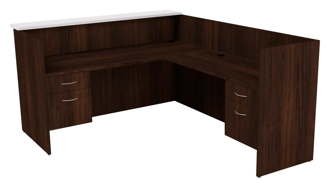 L Shaped Reception Desk with Counter