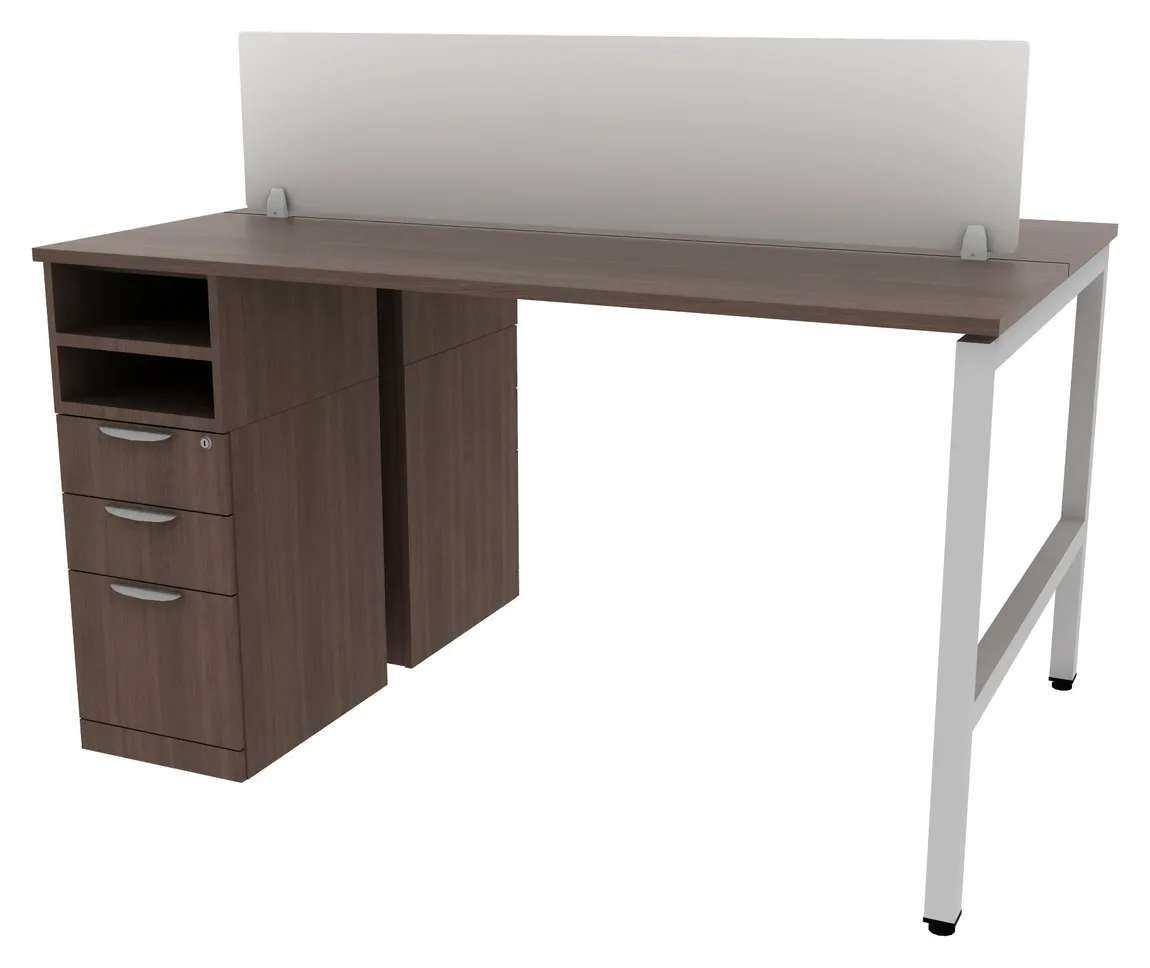 2 Person Workstation with Drawers