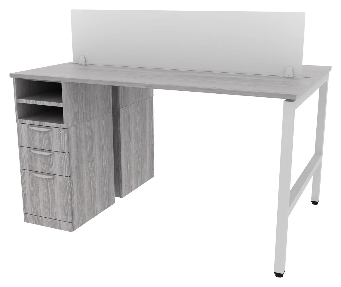 2 Person Workstation with Drawers