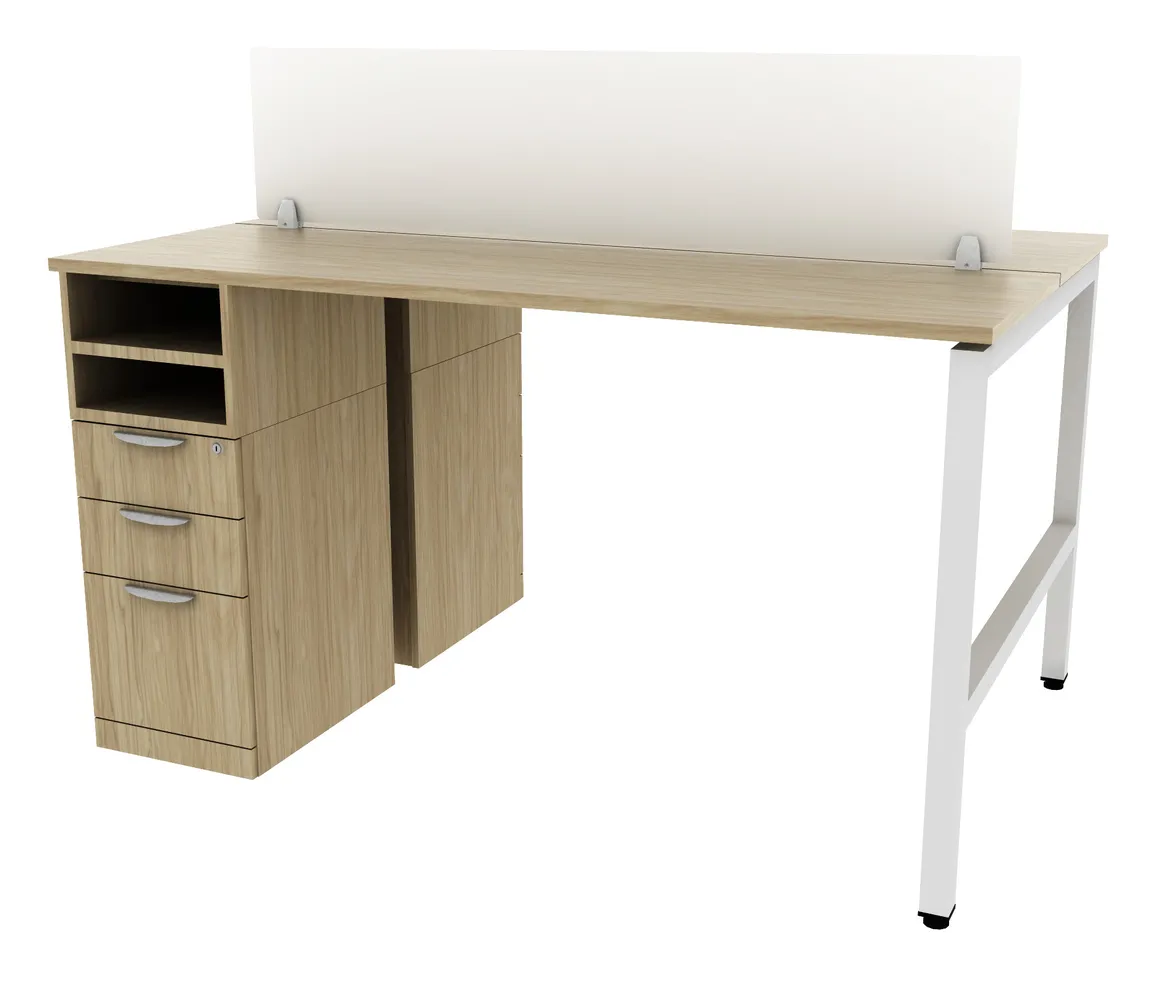 2 Person Workstation with Drawers
