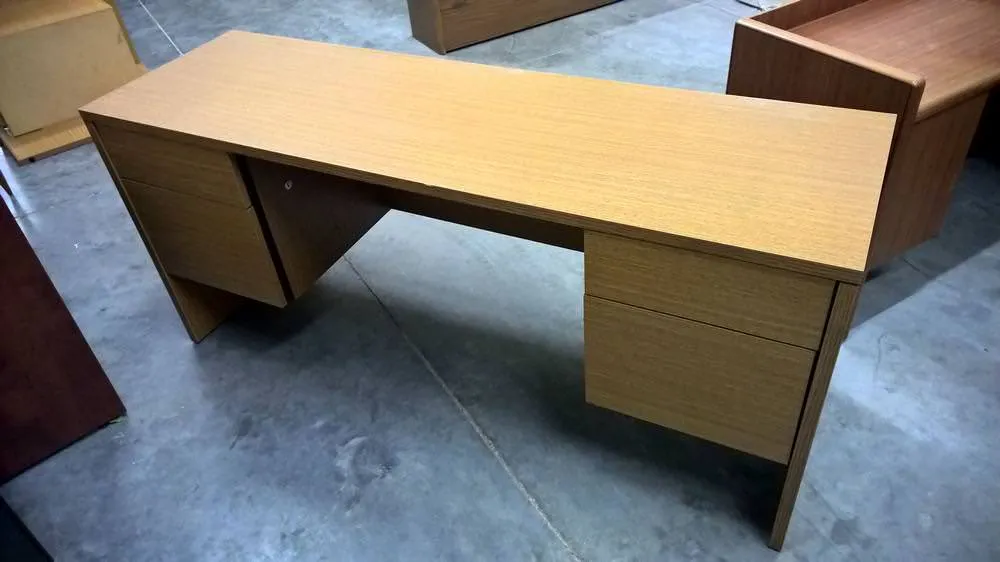 Used Desk with Lockable File Drawer