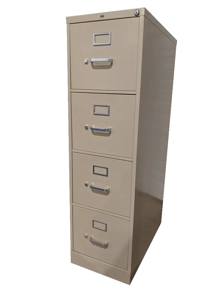 Tan Hon 4 Drawer Vertical Filing Cabinet