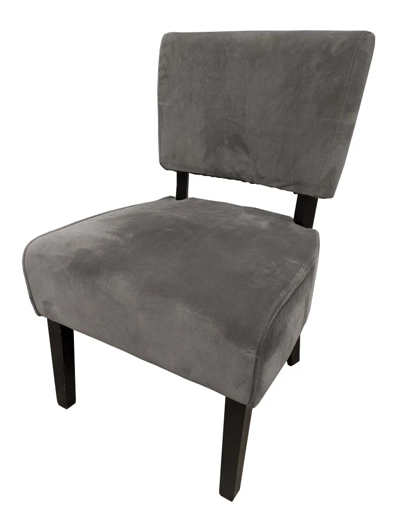 Gray Fabric Guest Chairs with Espresso Feet