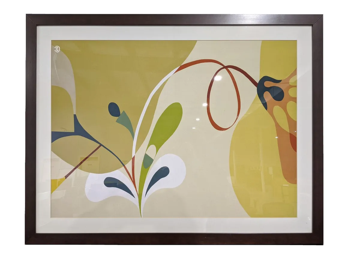 Flower Pattern Custom Framed Art