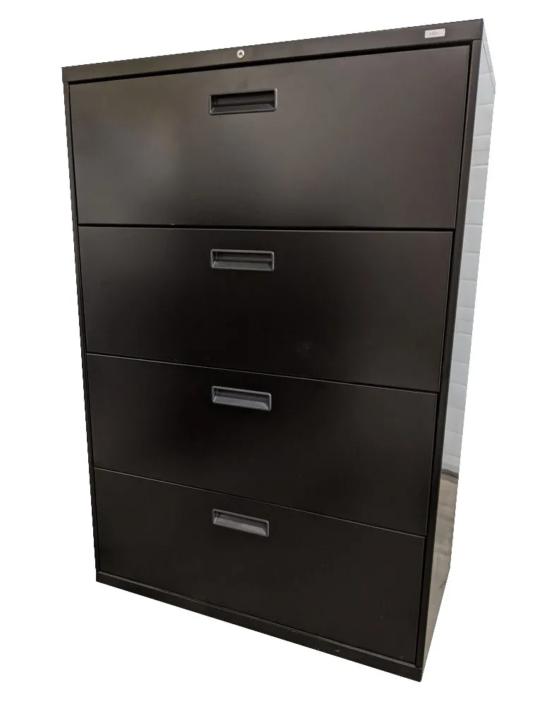 Black Hon 4 Drawer Lateral Filing Cabinet â€“ 36 Inch Wide