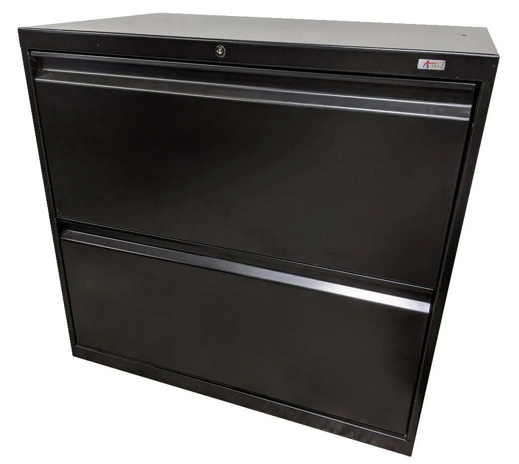 Alera Black 2 Drawer Lateral Filing Cabinet â€“ 30 Inch Wide