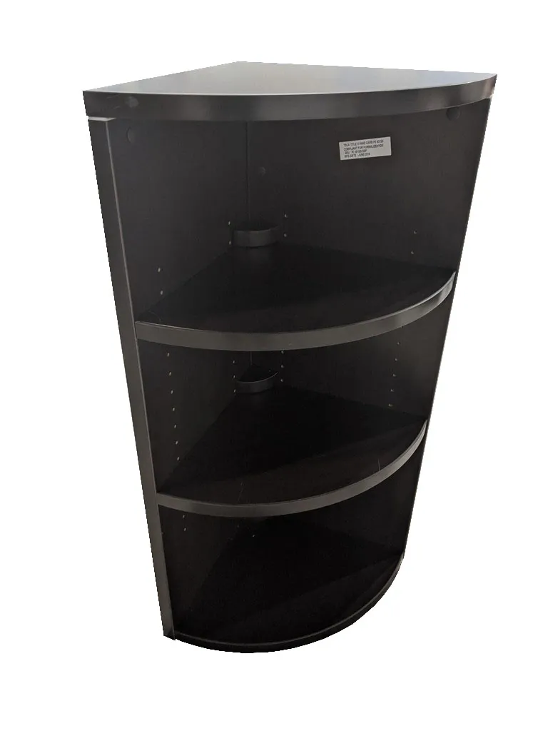 Espresso Laminate Curved Corner Bookcase