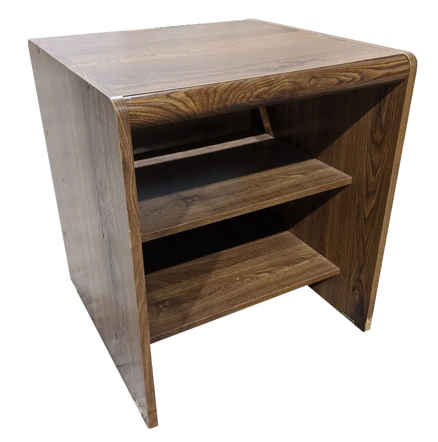 Walnut Laminate End Table â€“ 23.5 Inch Wide