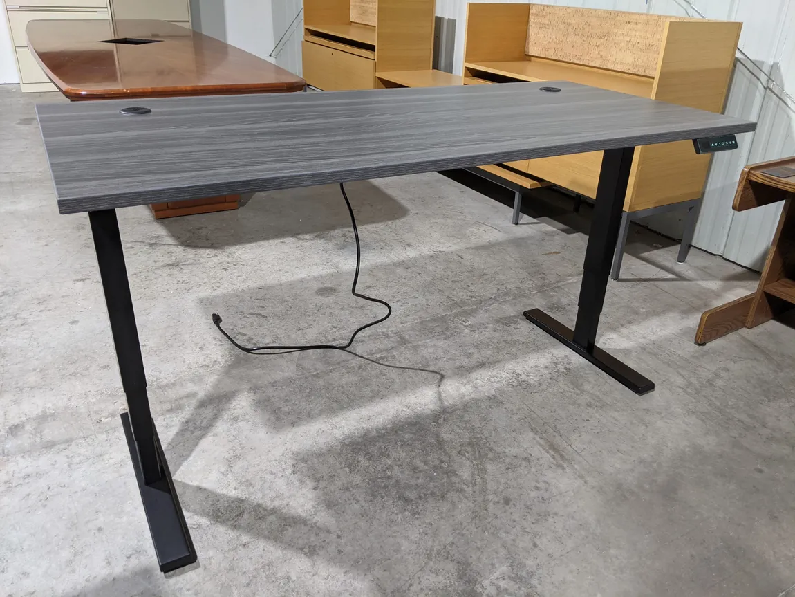 Gray Laminate Sit Stand Desk