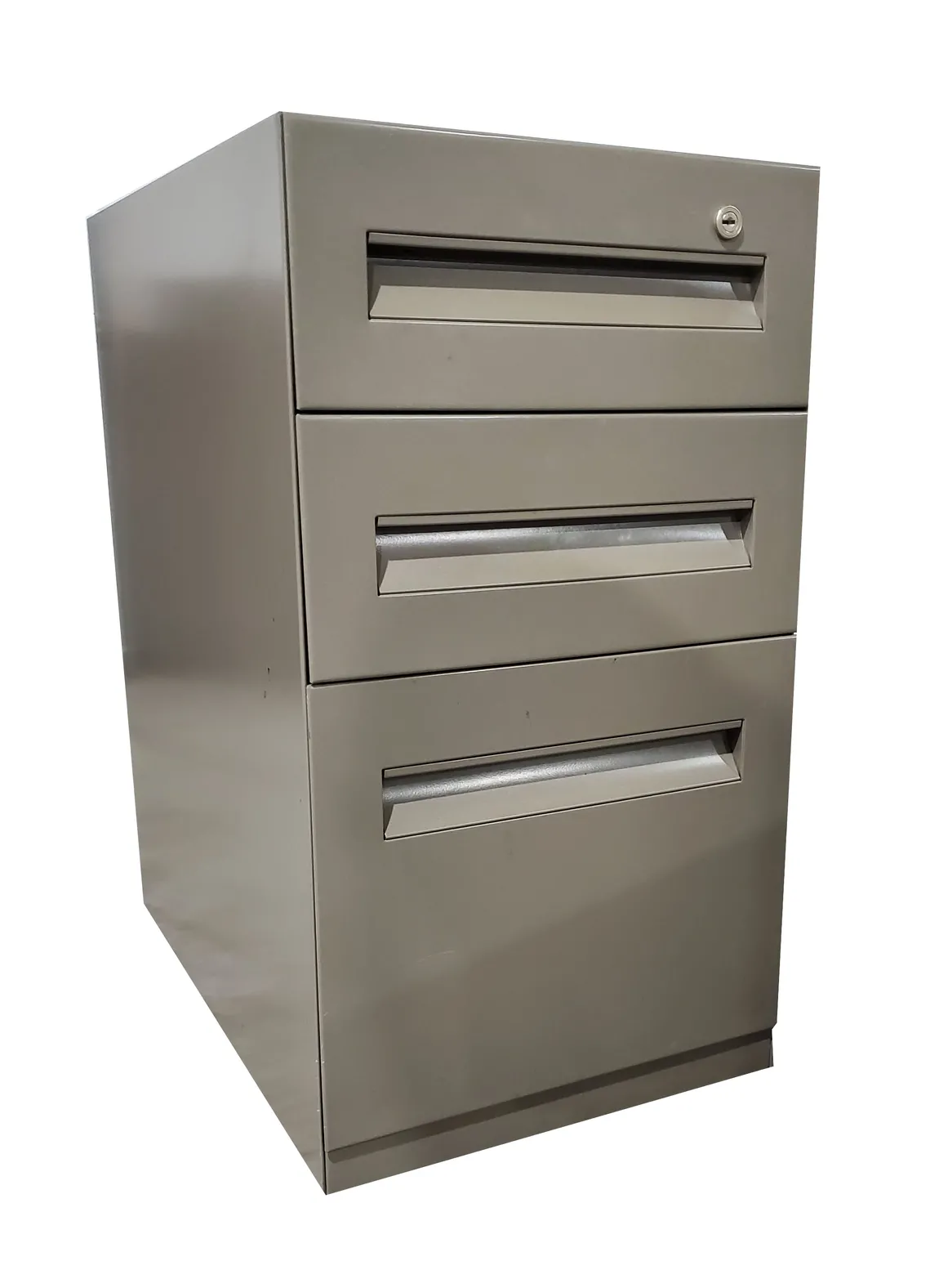 Gray Metal Box/Box/File Pedestal without Top