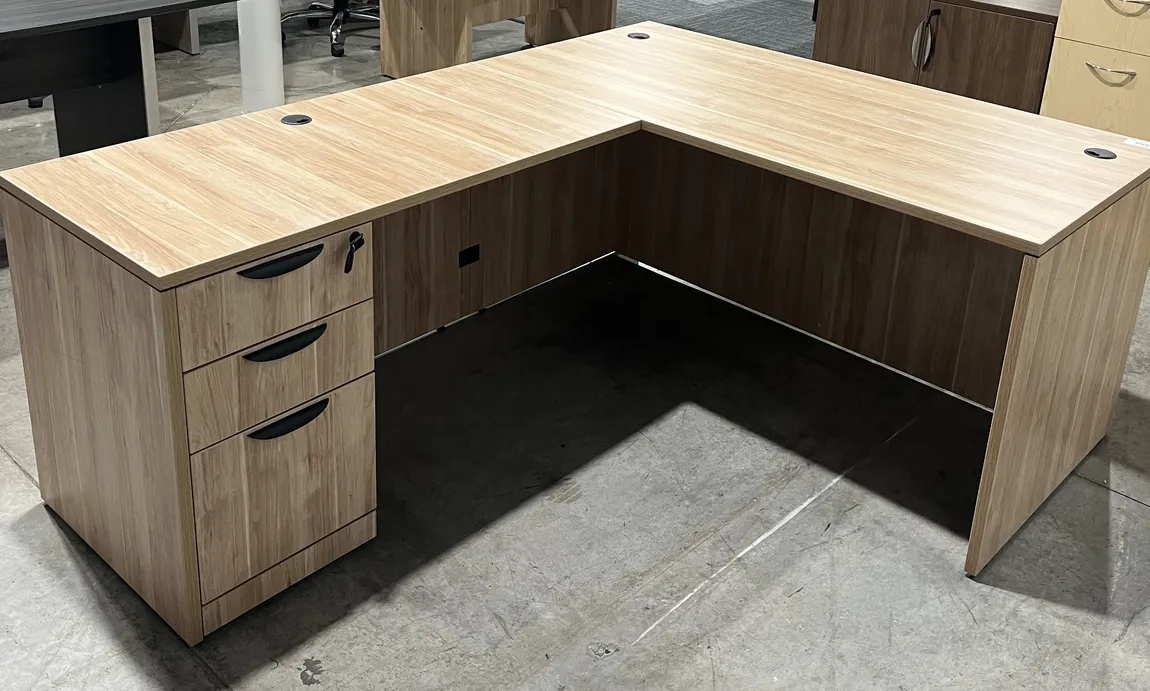 L Shaped Desk with Drawers