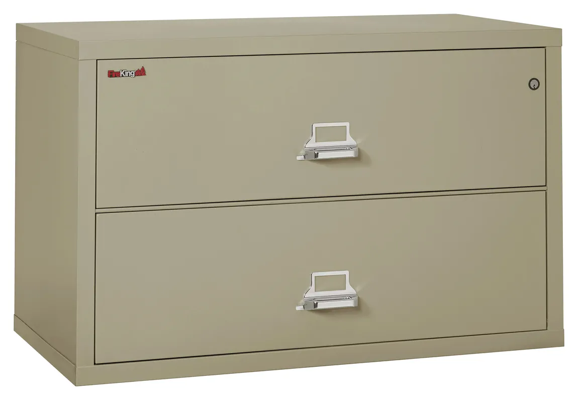 2 Drawer Lateral Fireproof File Cabinet - 45 Wide