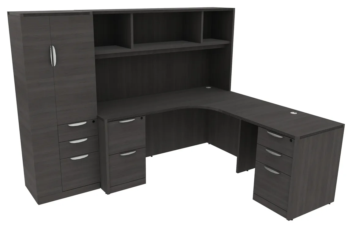 L Shaped Desk with Storage