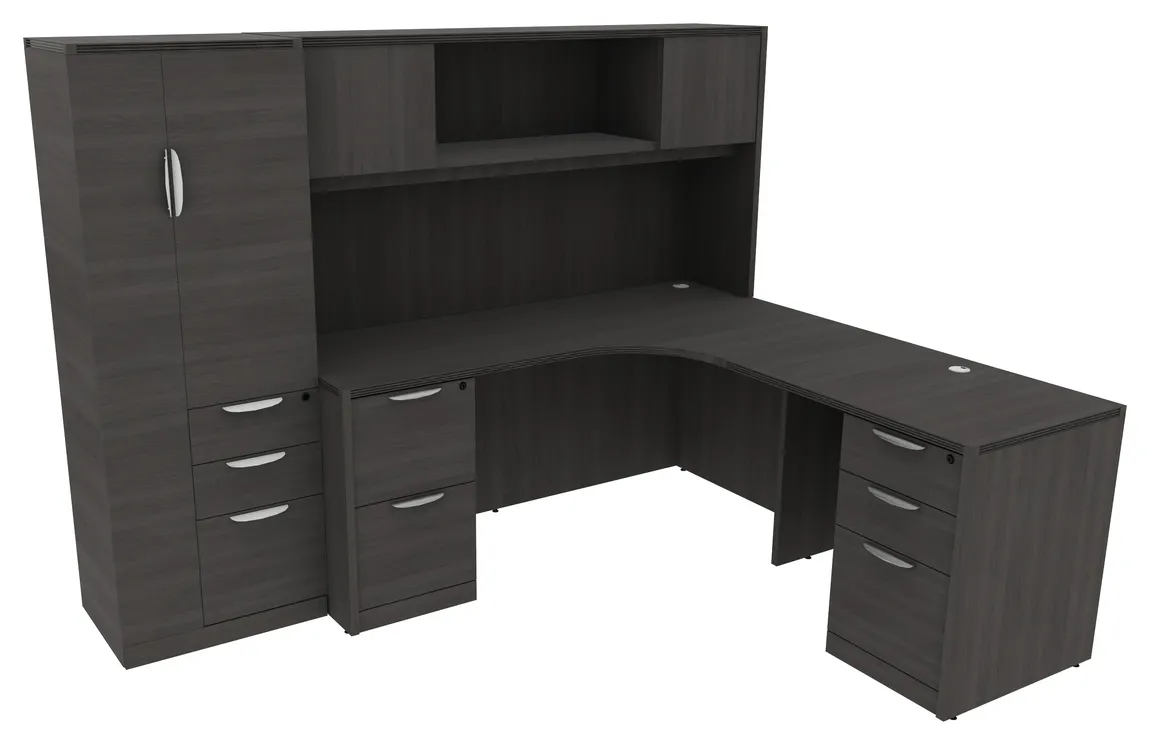 L Shaped Desk with Storage