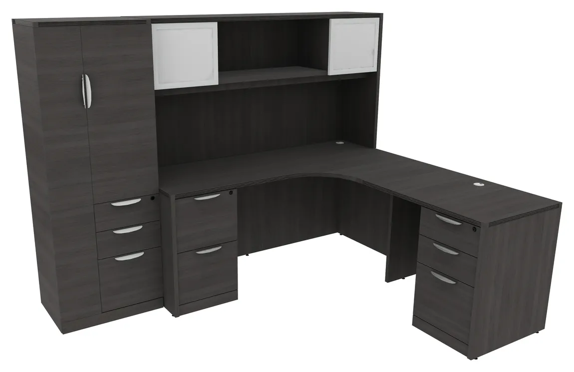 L Shaped Desk with Storage