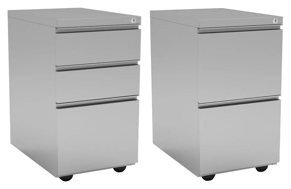 Pair of 2 & 3 Drawer Mobile Pedestals