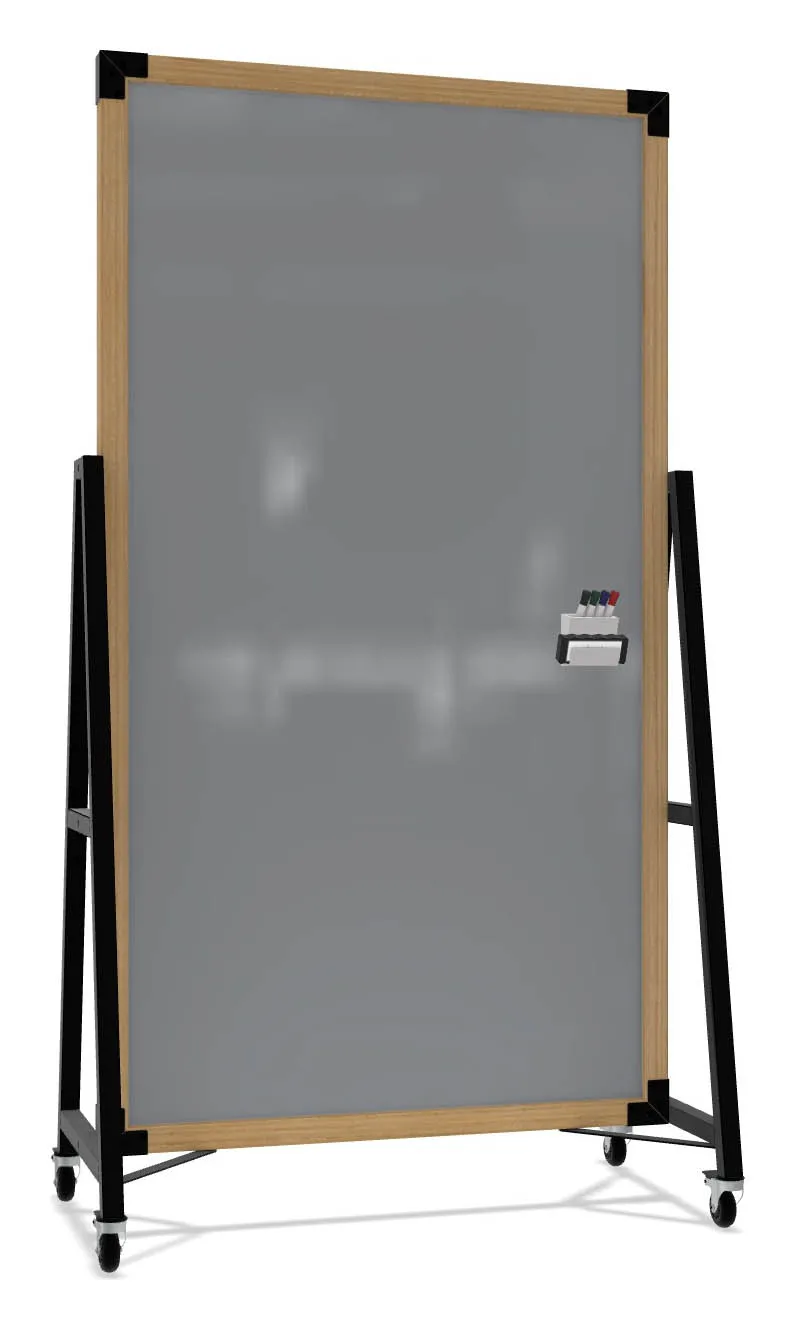 Mobile Glass Dry Erase Board