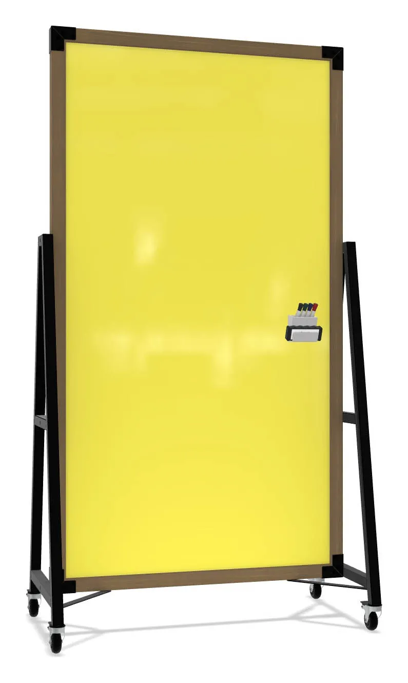 Double Sided Mobile Glass Whiteboard