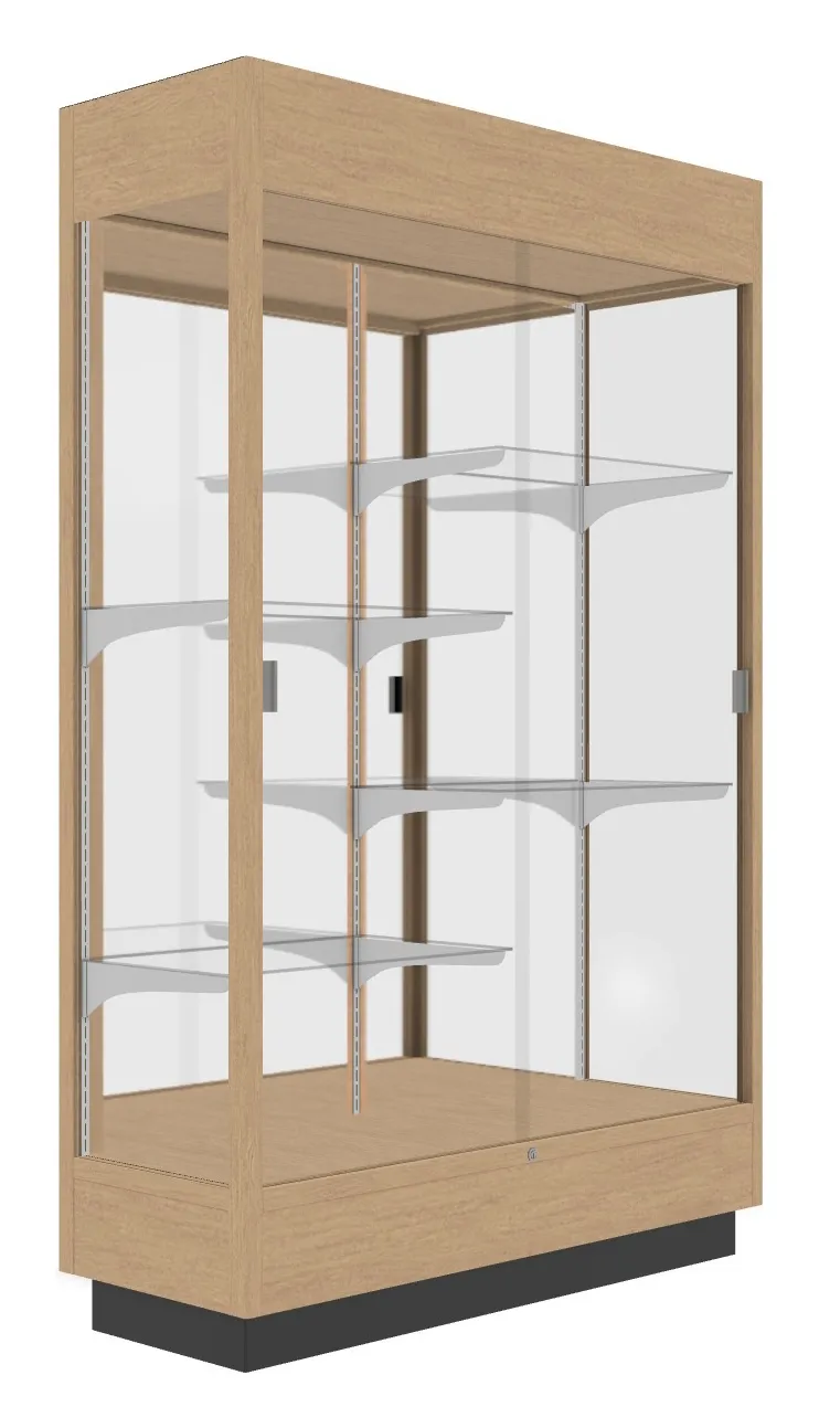 Vertical Display Case with LED Lighting - 48 x 76