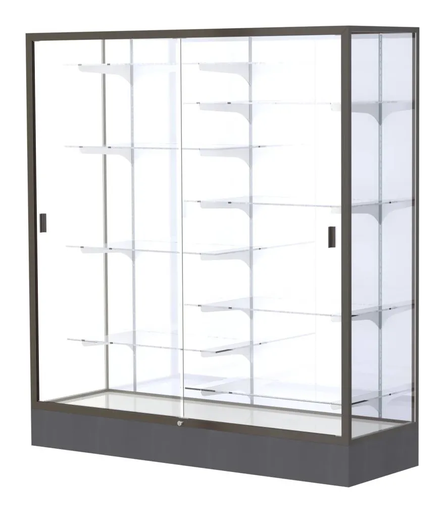 Glass Display Case with Aluminum Frame - 60 x 66